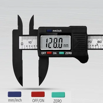 0-100mm Aralığı Dijital Kumpas ile lcd ekran Ekran Plastik Elektronik Sürmeli Kumpas Pratik Dijital Cetvel ölçme aracı