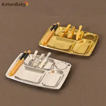 1:12 Evcilik Minyatür Sofra Yemek Tabağı Çatal Kaşık yemek masası Seti Modeli Dekor Oyuncak Bebek Evi Mutfak Aksesuarları