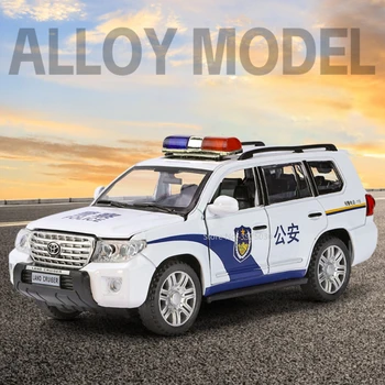 1/32 polis arabası Serisi Oyuncak Modelleri Alaşım Diecast Simülasyon Alphard Land Cruiser Tundra Kapılar Açık Geri Çekin Kıdemli Hediye için erkek