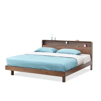 1.5 / 1.8 m masif ahşap yatak meşe çift/tek kişilik yatak İskandinav modern yatak odası mobilyası