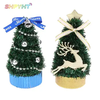 1 Adet 1: 6 1: 12 Evcilik Minyatür Noel Ağacı Mini Noel Ev Süsleme Mikro Peyzaj Dekor Oyuncak Bebek Evi Aksesuarları