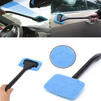 1 Adet Ayrılabilir 13 inç Pencere Fırça Mikrofiber Silecek Temizleyici Temizleme Fırçası Bez Ped Araba Oto Temizleyici Temizleme Çok