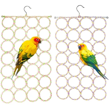 1 ADET Kuş tırmanma ağı Papağan Salıncak Oyuncaklar Kanca İle Kuş Malzemeleri Kakadu Muhabbet Kuşları Muhabbet Kuşları (rastgele Renk)