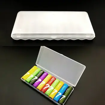 1 adet Taşınabilir 10 adet AAA Piller İçin saklama kutusu 10 adet AAA pil için Plastik Pil Kutusu Kapak Tutucu saklama kutusu