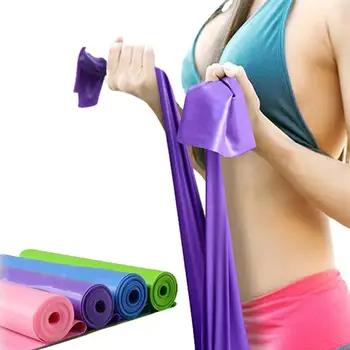 1 Rulo Çevre Dostu Yoga gerginlik Kemer Kesilebilir Yırtılmaya dayanıklı elastik bantlar Kapalı Egzersiz Yoga Renkli elastik bantlar