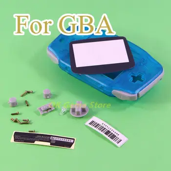 1 takım Game Boy Advance GBA Tam set özel konut shell kapak kılıf w / düğmeler etiket vida kızdırma karanlık