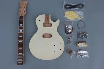 1 Takım Gitar Kiti Gitar Vücut Akçaağaç Gitar Boyun 22 fret 24.75 inç Gülağacı Klavye Gitar Donanım