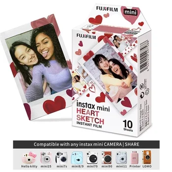 10/20/30 Yaprak Fujifilm Kalp Kroki Instax Mini Film Fotoğraf Kağıdı Fuji Mini 11 12 8 9 7s 25 26 70 90 Anında Kamera SP-1SP-2