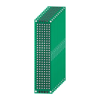10 ADET 2 * 8CM Çift Taraflı PCB kartı Yeşil DIY Prototip Pcb Evrensel Kurulu Ana Panoları