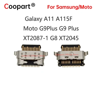 10 adet / grup Yeni USB şarj portu dock samsung için konektör Galaxy A11 A115F Motorola Moto G9Plus G9 Artı XT2087-1 G8 XT2045