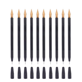 10 Adet Stylus Çocuklar için kazı kazan Kağıt Kalem Tırmalama Boyama Altın Kaplama Kalemler Çocuk