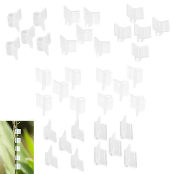 100 Adet Plastik Çiçek Sebze Bitki Aşılama Klip 2-5mm Yuvarlak Boru Kazık Bahçe Sabitleme Klipleri Desteği Sera Çerçeve