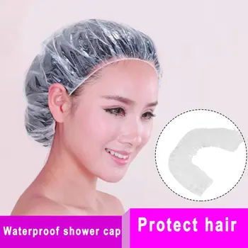 100 ADET / takım Tek Kullanımlık Otel Ev Kadın Duş banyo bonesi Su Geçirmez Elastik Tasarım Yetişkinler Banyo Kap Saç Kapağı duş boneleri