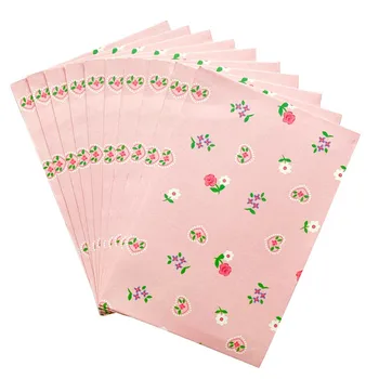 100 Adet Zarflar Güzel Yazma Kırtasiye Pencere Pembe Küçük Çiçek Desen Zarflar Düğün Davetiyesi Hediye Zarf
