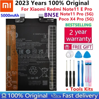 100 % Orijinal BN5E Pil Xiaomi Redmi İçin Note11 E Pro / Note11 Pro 5G / Poco X4 Pro 5G Kapasiteli Telefon Piller Bateria