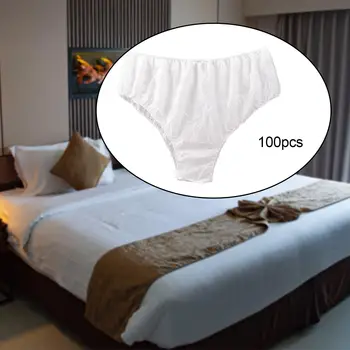 100x Tek Kullanımlık İç Çamaşırı Külot Elastik Kemer Rahat Kullanışlı Ayarlanabilir Yumuşak Külot Otel SPA Salonu seyahat