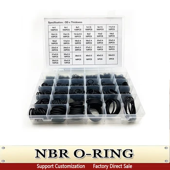 1225 Adet Kauçuk O-ring Contalar Conta Halkası Seti Nitril Kauçuk Yüksek Basınçlı O-Ringler NBR Musluk Sızdırmazlık Valfi O Kauçuk Yüzük Seti