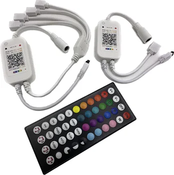 12V 24V RGB LED Denetleyici 44key Müzik Bluetooth Uyumlu Akıllı Kontrol Çift LED karartıcı kontrol cihazı İçin LED şeritler