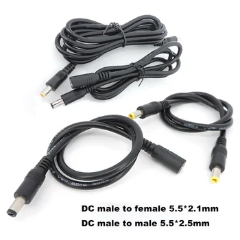 12v DC erkek erkek kadın Uzatma güç kaynağı bağlantı Kablosu 18awg Fiş Kablosu tel Adaptörü için kamera 5.5X2. 5mm 2.1 mm J17