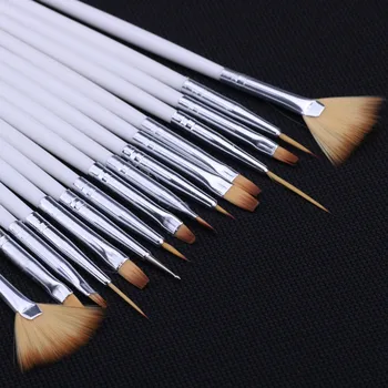 15 Adet Profesyonel Tırnak resim fırçası Seti Çizgi Çizim Boyama Kalem UV Jel Lehçe Akrilik Mükemmel Manikür Tırnak Toz Toplayıcı