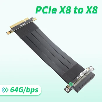 15CM PCIe X8 to X8 Adaptörü Grafik Ekran Kartı PCI Express Genişletici PCIe X8 PCIe X8 Yuvası Uzatma Kablosu 1U 2U Sunucu