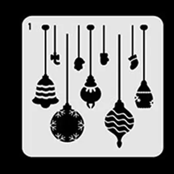 16 Adet Noel Şablonlar Boyama Şablonları Dekorasyon İşçiliği Yeniden Kullanılabilir Noel Şablonu Mobilya Planlayıcısı Zemin Duvar Sanatı Ahşap