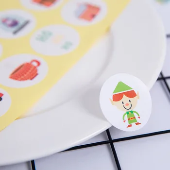 160 Adet Sızdırmazlık Sticker noel hediyesi Kardan Adam Ağacı araba kız Parti Malzemeleri Paketi Zarf Kırtasiye çıkartmalar 3.2 CM