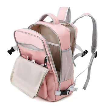 17 İnç USB spor çanta kuru ıslak Sırt Çantası Kadın Kız Sırt Çantaları Kadın Naylon omuzdan askili çanta Öğrenci Schoolbag Dizüstü okul çantası