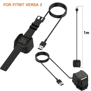 1M USB şarj aleti Fitbit Versa İçin 2 akıllı saat Aksesuarları Güç şarj standı Fitbit Versa2 İzle Hızlı Şarj
