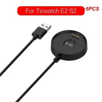 1~5 ADET 100cm USB şarj aleti Bankası Cradle akıllı saat şarj standı Kablosu Manyetik Şarj Tabanı Aksesuarları Ticwatch C2