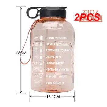2.2 L Galon Su Şişesi Saman İle Açık Spor Şişeleri Spor Spor BPA Ücretsiz Büyük Kapasiteli Sürahi Su Şişeleri Drinkware