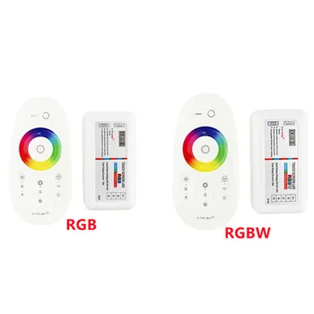 2.4 G RF RGBW RGB Dokunmatik Ekran LED Denetleyici DC12 - 24V 18A Uzaktan Kumanda Kanalı RGB / RGBW 5050 3528 5630 LED Şerit
