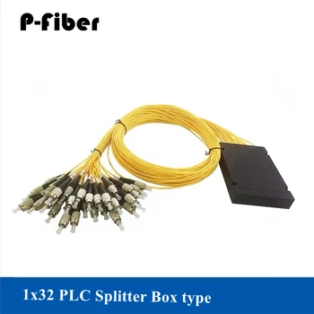 2 adet 1: 32 optik bölücü 1 * 32 kutu PLC pigtail fiber optik bölücü SC / LC / FC PC / APC FTTH