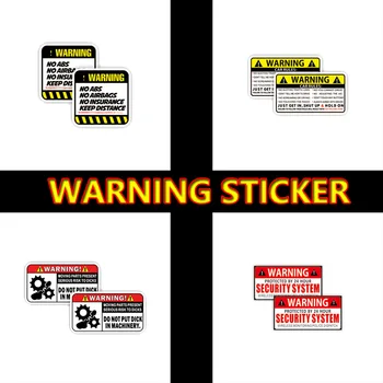 2 adet Araba Sticker Güvenlik Uyarı Kuralları Çıkartmalar Oto HİÇBİR HAVA yastıkları BİZ DİE GİBİ GERÇEK ERKEKLER GPS İzleme Alarmı PVC Çıkartması bmw Audi VW için