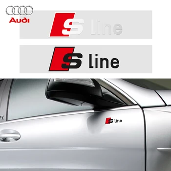 2 ADET Araba Sticker Vücut Pencere Gövde Dekorasyon Çıkartması Oto Aksesuar Audi A3 A4 B8 8V B6 Q5 A5 A6 C7 8P B9 B7 C6 Sline S6 S8