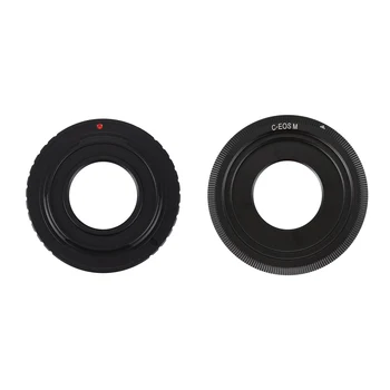 2 Adet Siyah C-Mount Lens Kamera Lens Adaptör Halkası, 1 adet Canon EOS M M2 M3 İçin Uygun ve 1 Adet Fujifilm X Fuji Dağı X-Pro için Uygun