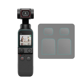 2 Adet/takım Gimbal Kamera Lens koruyucu film DJI Cep 2 HD Temperli Cam Ekran Koruyucu Anti-scratch Kamera Aksesuarı
