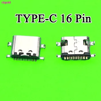 2 adet USB 3.1 Tip C Konnektör 16 Pin Dişi Dik Açı SMT Kılavuzu USB Jack 3.1 Sürüm Soket Yuvası Lenovo S5 K520