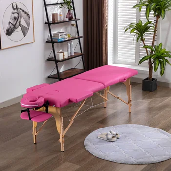 2 Bölüm Masaj Masası Taşınabilir masaj yatağı Kirpik Yatak Yüz Masa Reiki Masa SPA Yatakları Estetisyen için Taşınabilir Yükseklik Ayarlı