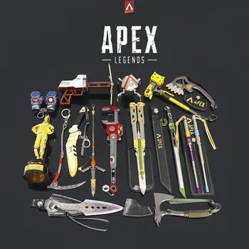 20 Stil Apex Legends Yadigarı Oktan Oyunu Anahtarlık Kelebek Bıçak samuray Kılıcı Biwon Bıçak Legacy Mızrak Modeli Çocuk Oyuncakları Hediye