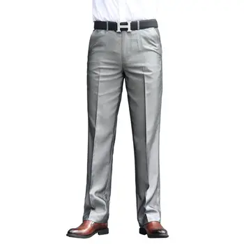 2023 Erkekler Yüksek Bel Takım Elbise Pantolon Elbise Streç İnce Resmi Pantolon Düz Renk rahat pantolon Moda Erkek Giyim Ofis Daliy A34