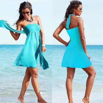 2023 Çok Göğüslü Plaj Etekleri, Avrupa ve Amerika'da Zarif Tüpe Üstler ve Sarılı Elbiselerle Giyilir.