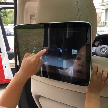 2024 Son UI Stil TV Arka Koltuk Ekran Mercedes-benz İçin WiFi Araba baş dayama monitörü Android 12.0 Bluetooth Ayna Bağlantı Kablosuz