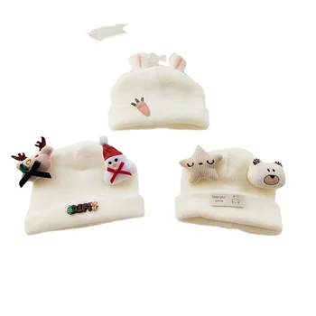 20cm Yumuşak Hayvan Bebek Giysileri Noel Havuç ayı Elk şapka Mini Sarı Ördek peluş oyuncak Giysileri Sevimli Peluş Bebek Bebek Çocuk Oyuncak G