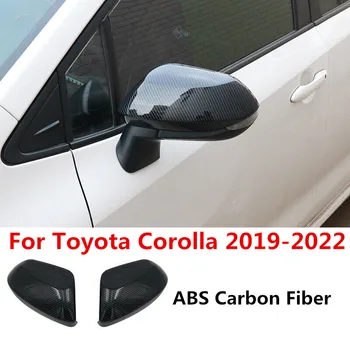 2X ABS Karbon Fiber Dış Yan dikiz aynası Kapağı Trim Kapağı Toyota Corolla 2019 2020 2021 2022 İçin