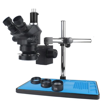 3.5 X-100X Zoom Endüstriyel Laboratuvar Simul Odak Ayarlanabilir Stereo Mikroskop Trinoküler Mikroskop Seti Takı Telefon İzle Onarım