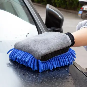 3 İn 1 Araba yıkama eldiveni Çift taraflı Araba Bakımı bulaşık eldivenleri Temizlik Bezi havlu eldiveni Otomatik Detay Mikrofiber Şönil Eldiven Araba