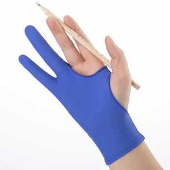 3 Renk Çizim Çift Parmak koruyucu eldivenler Araçları Sanatçı Eldiven Çizmek için Tablet Dijital Boyama Sanat Malzemeleri Profesyonel