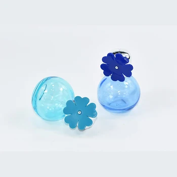 30ml Renkli Cam Parfüm Şişeleri Çiçek Şekilli Kapak Taşınabilir Doldurulabilir Sprey pompa şişesi Boş Atomizer Kozmetik Konteyner