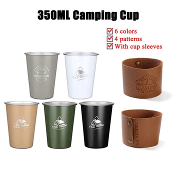 350ML Kamp kupası Bardak Kollu Paslanmaz Çelik bira bardağı Açık Seyahat Piknik İçecek Su Bardağı Kupa Çay Kahve bira kupası